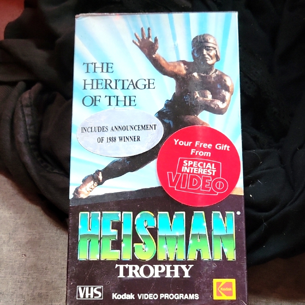 Kodak Heisman Trophy VHS with Blue and Black Design